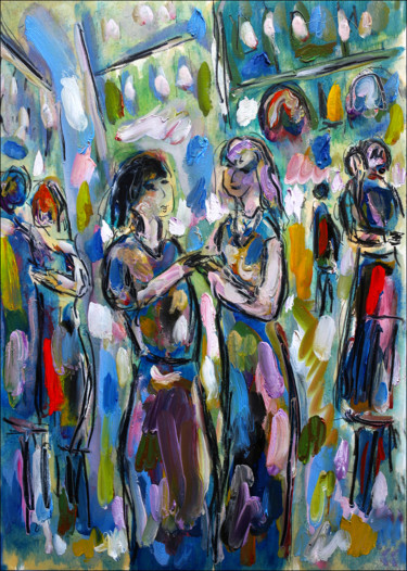 Pintura intitulada "Paso Doble" por Jean Mirre, Obras de arte originais, Óleo