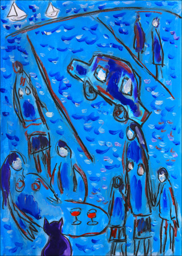 Peinture intitulée "Neige voit la vie e…" par Jean Mirre, Œuvre d'art originale, Huile
