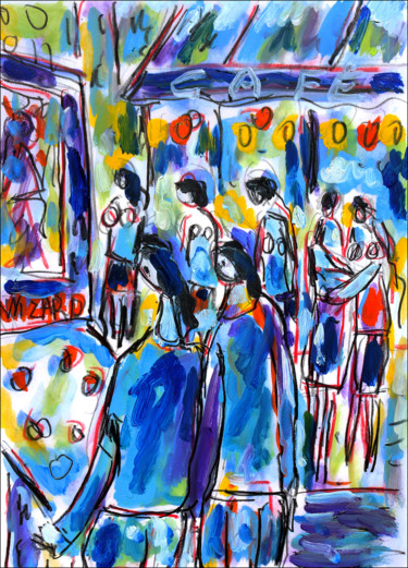 Картина под названием "Pinball" - Jean Mirre, Подлинное произведение искусства, Масло