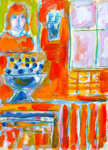 Malerei mit dem Titel "Bathroom (Hommage à…" von Jean Mirre, Original-Kunstwerk, Öl