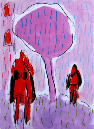 Картина под названием "Two girls" - Jean Mirre, Подлинное произведение искусства, Масло
