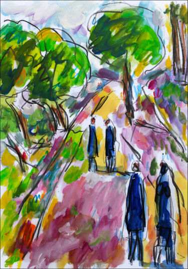 Fontainebleau Peinture intitulée "Fontainebleau" par Jean Mirre, Œuvre d'art originale, Huile