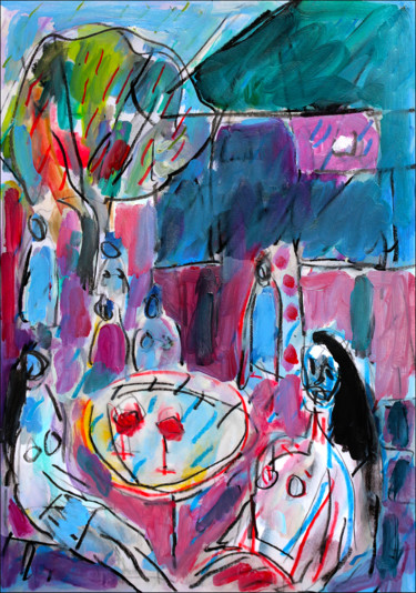 Peinture intitulée "Déviances sanitaires" par Jean Mirre, Œuvre d'art originale, Huile