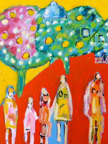 Painting titled "Family tree" by Jean Mirre, Original Artwork, Oil