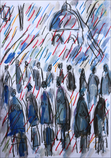Картина под названием "Pass, impair et man…" - Jean Mirre, Подлинное произведение искусства, Масло