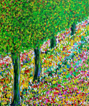 제목이 "La douce folie des…"인 미술작품 Jean Mirre로, 원작, 기름 나무 들것 프레임에 장착됨