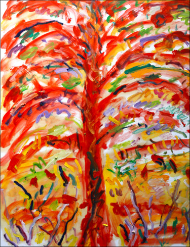 Painting titled "Art  tree" by Jean Mirre, Original Artwork, Oil