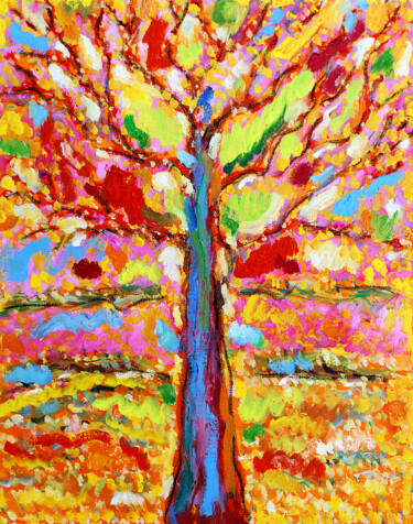 Картина под названием "Arbor lucidum" - Jean Mirre, Подлинное произведение искусства, Масло Установлен на Деревянная рама дл…