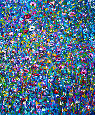 Картина под названием "Le jardin de Neige" - Jean Mirre, Подлинное произведение искусства, Масло Установлен на Деревянная ра…