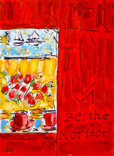 Schilderij getiteld "Berthe Morisot1" door Jean Mirre, Origineel Kunstwerk, Olie