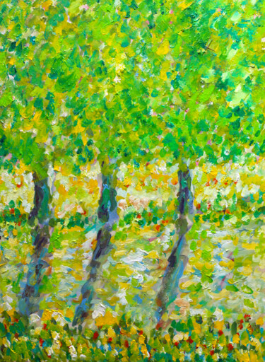 Painting titled "Canal du Midi1" by Jean Mirre, Original Artwork, Oil