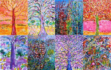 Pintura titulada "For trees sake" por Jean Mirre, Obra de arte original, Oleo