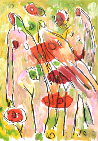 Peinture intitulée "Brave Margot" par Jean Mirre, Œuvre d'art originale, Huile