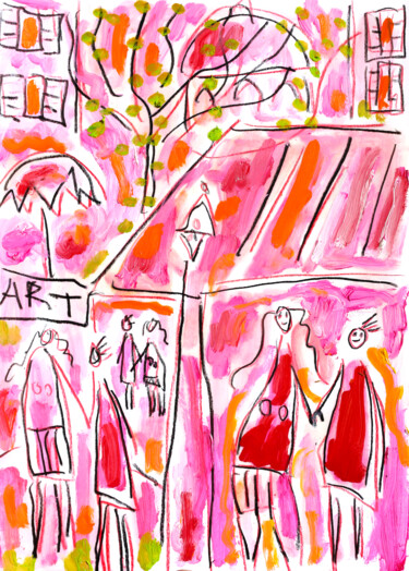 Peinture intitulée "Octobre rose" par Jean Mirre, Œuvre d'art originale, Huile