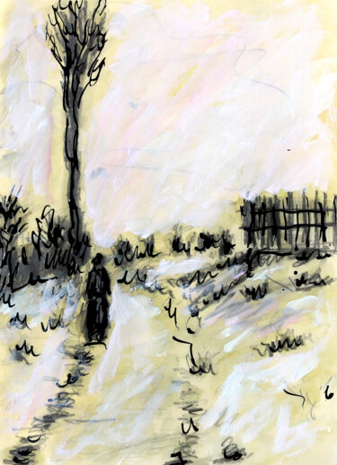 Peinture intitulée "Silence blanc" par Jean Mirre, Œuvre d'art originale, Huile