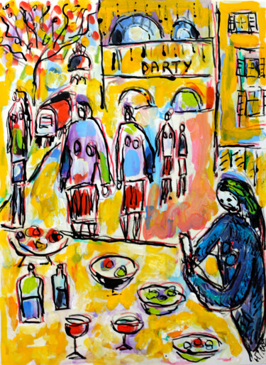 Painting titled "Darty y'a tout" by Jean Mirre, Original Artwork, Oil