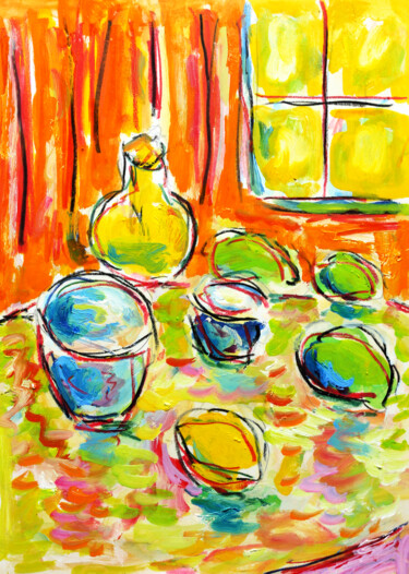 Pintura titulada "Citron" por Jean Mirre, Obra de arte original, Oleo