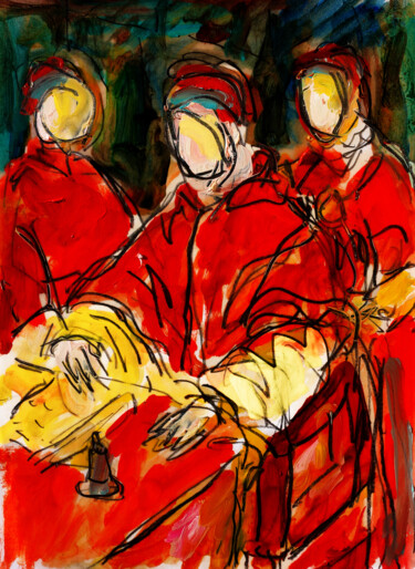 Pittura intitolato "Prélat" da Jean Mirre, Opera d'arte originale, Olio