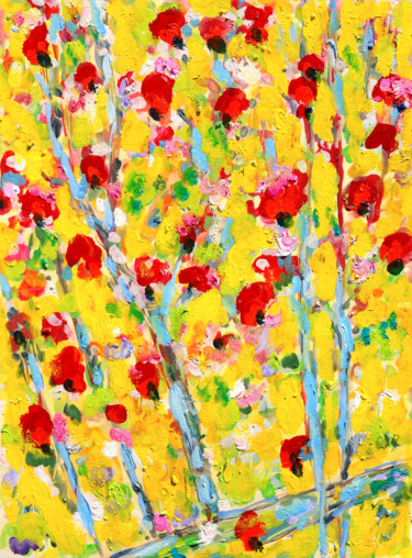 Painting titled "Mimosa" by Jean Mirre, Original Artwork, Oil