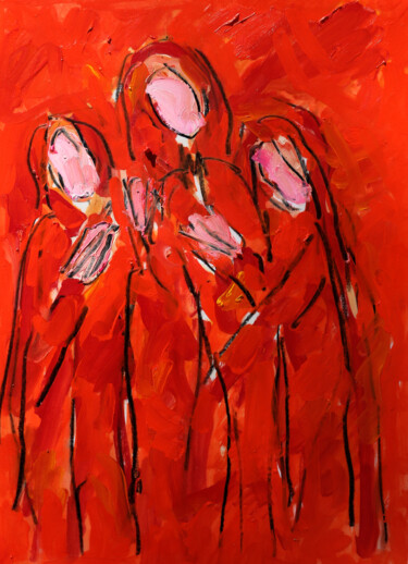 Peinture intitulée "Colère sourde" par Jean Mirre, Œuvre d'art originale, Huile