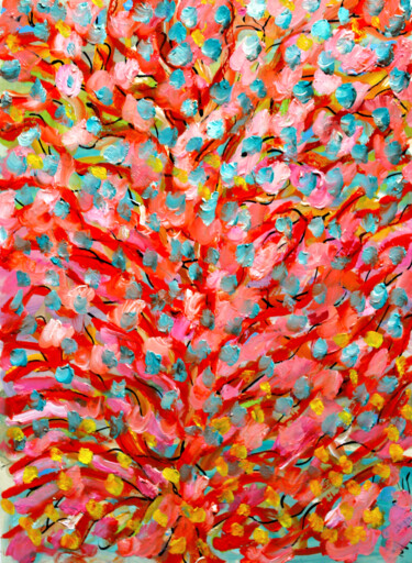 Peinture intitulée "Cœur d'arbre" par Jean Mirre, Œuvre d'art originale, Huile