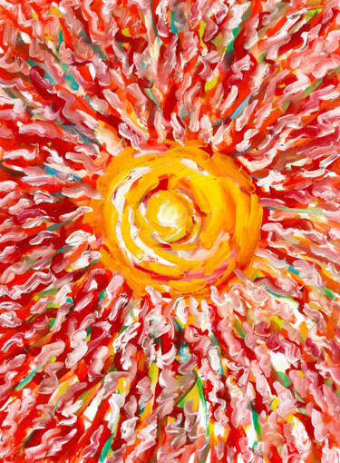 Картина под названием "Sunflower" - Jean Mirre, Подлинное произведение искусства, Масло