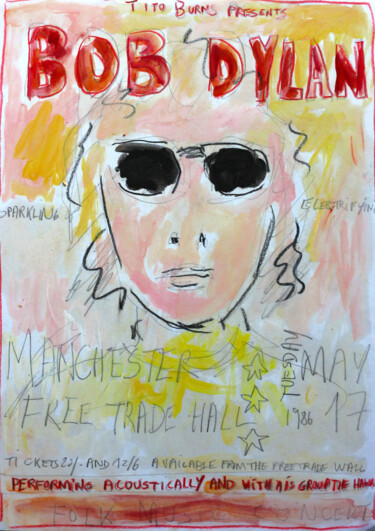 Pintura titulada "Dylan concert" por Jean Mirre, Obra de arte original, Oleo