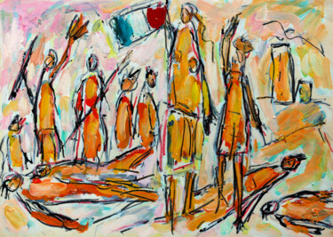Картина под названием "Un américain à ..l'…" - Jean Mirre, Подлинное произведение искусства, Масло