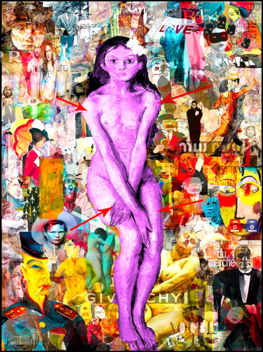 Digitale Kunst getiteld "On est à nouveau là" door Jean Mirre, Origineel Kunstwerk, Digitale collage