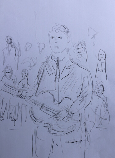 Drawing titled "Paul" by Jean Mirre, Original Artwork, Pencil