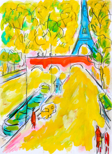 Pintura titulada "Bridge1  SOLD" por Jean Mirre, Obra de arte original, Oleo