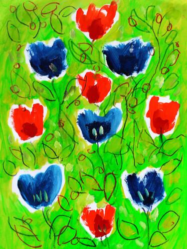 Pintura titulada "Cantate florale" por Jean Mirre, Obra de arte original, Oleo