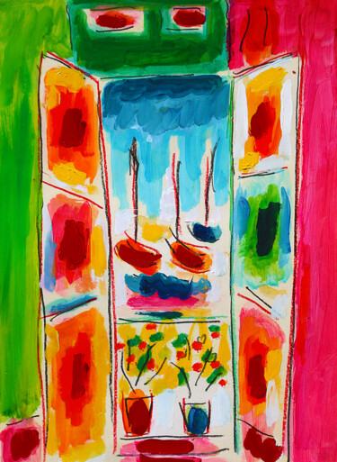 Pittura intitolato "Humeur Matisse" da Jean Mirre, Opera d'arte originale, Olio