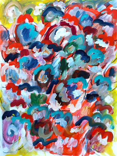 Pittura intitolato "Vol de nuages" da Jean Mirre, Opera d'arte originale, Olio
