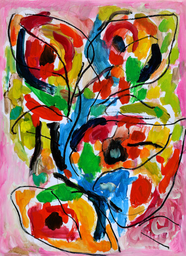 Картина под названием "Ailes" - Jean Mirre, Подлинное произведение искусства, Масло