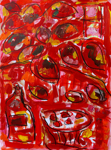 Картина под названием "Hot spring" - Jean Mirre, Подлинное произведение искусства, Масло