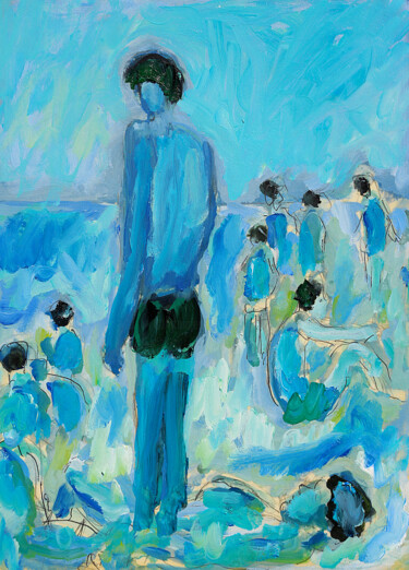 Malerei mit dem Titel "Plage2" von Jean Mirre, Original-Kunstwerk, Öl