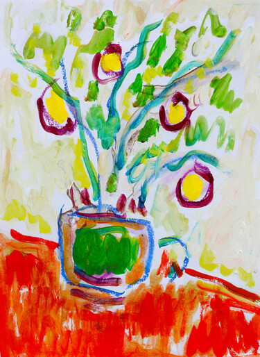 Картина под названием "Bouquet pastel" - Jean Mirre, Подлинное произведение искусства, Масло