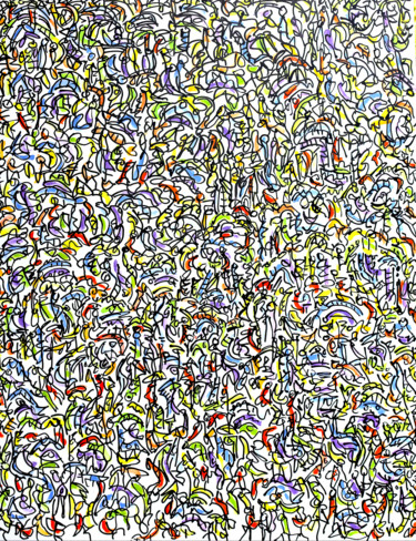 제목이 "JAZZ"인 미술작품 Jean Mirre로, 원작, 아크릴 나무 들것 프레임에 장착됨