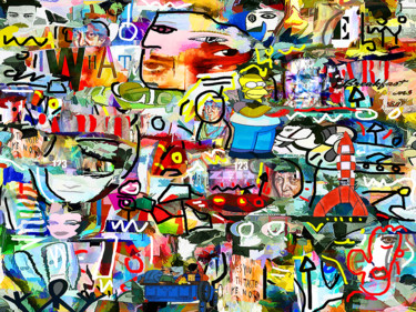 Digitale Kunst mit dem Titel "TINTIN" von Jean Mirre, Original-Kunstwerk
