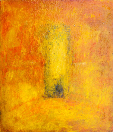 Painting titled "WATCHTOWER" by Jean Mirre, Original Artwork, Oil Mounted on Wood Panel