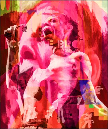 Arte digitale intitolato "JAGGER" da Jean Mirre, Opera d'arte originale, Collages