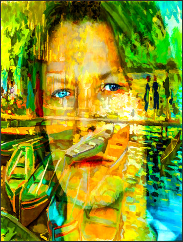 Digital Arts titled "DAVID BOWIE" by Jean Mirre, Original Artwork, Collages