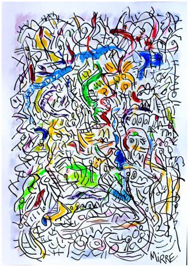 Картина под названием "STYLE" - Jean Mirre, Подлинное произведение искусства, Чернила