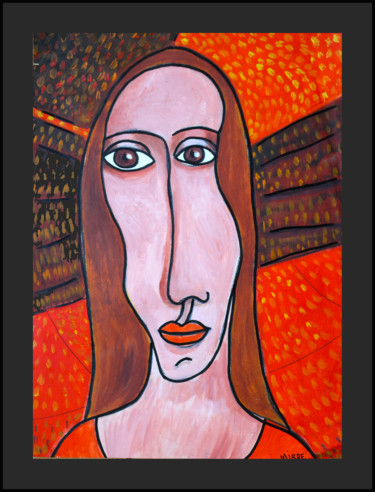 Peinture intitulée "Jeune femme" par Jean Mirre, Œuvre d'art originale, Encre
