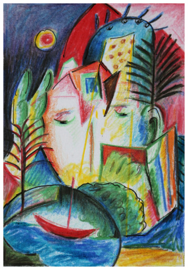 Peinture intitulée "Rêveur" par Jean Mirre, Œuvre d'art originale, Autre