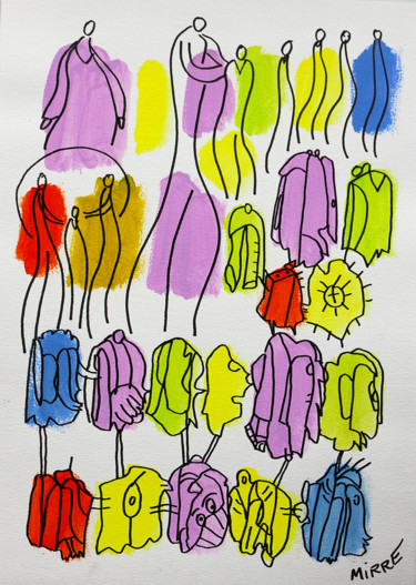 "Les fringues" başlıklı Tablo Jean Mirre tarafından, Orijinal sanat, Akrilik