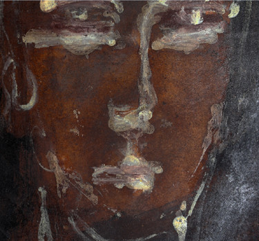 Pittura intitolato "AFRICAINE  (détails)" da Jean Mirre, Opera d'arte originale, Olio