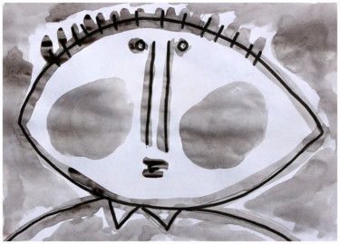 Dibujo titulada "GULLIBLE  ( Crédule)" por Jean Mirre, Obra de arte original, Tinta