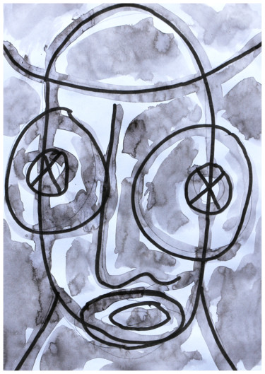 Desenho intitulada ""Il n'est pire aveu…" por Jean Mirre, Obras de arte originais, Tinta